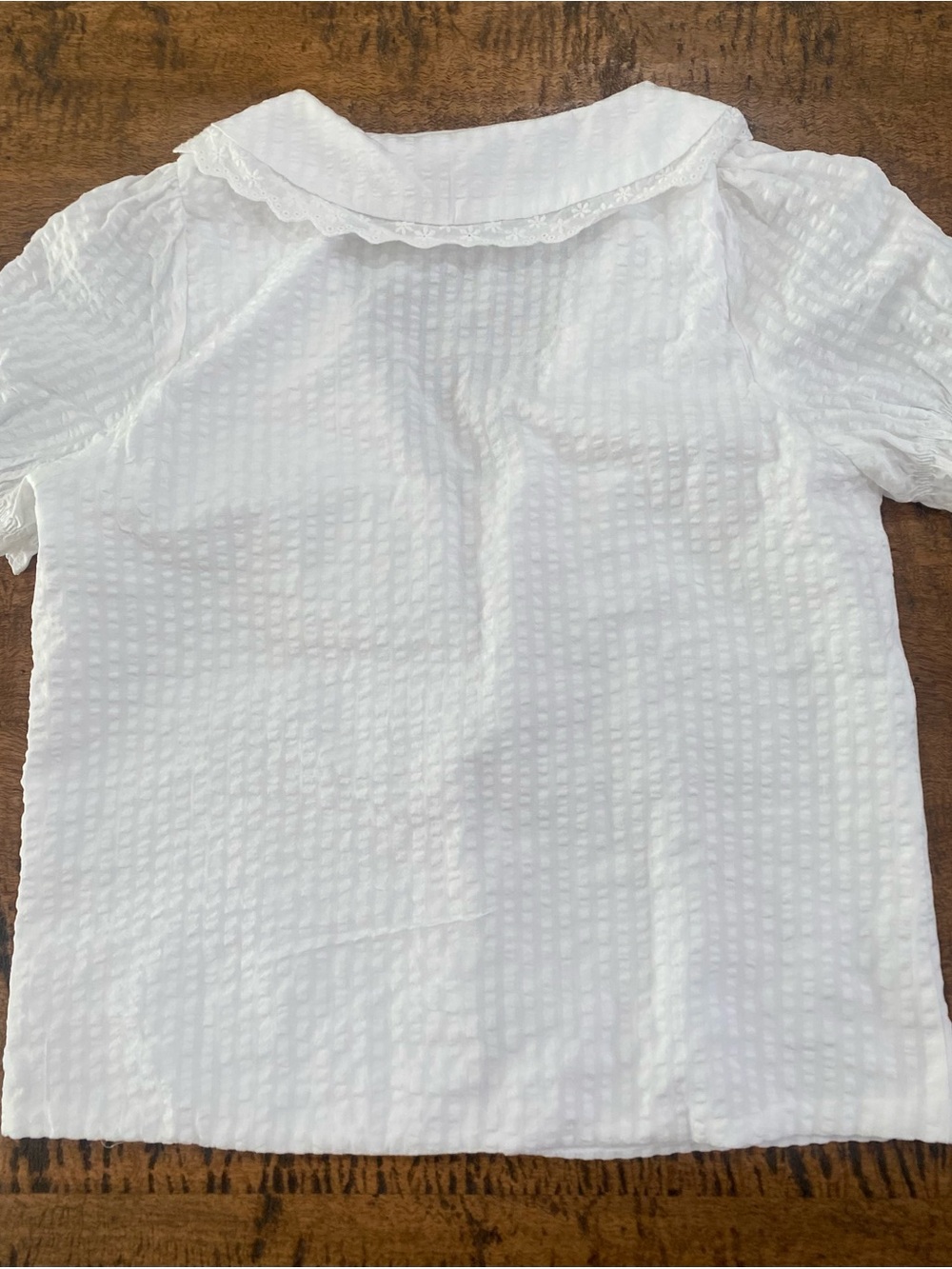Princess Polly White Textured Tie-Front Tunic Top - Picture 10 of 11